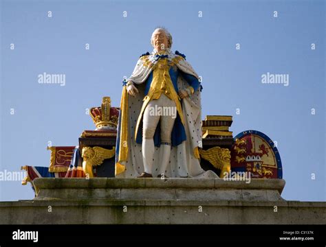 King George III statue Weymouth Esplanade Dorset England Stock Photo ...