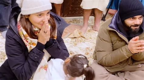 Virat Kohli, Anushka Sharma Visit Vrindavan Ashram With Daughter Vamika In Tow| Watch