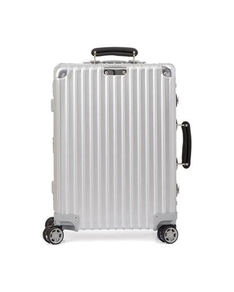 RIMOWA Leather Classic Cabin S luggage in Silver (Metallic) - Save 5% ...