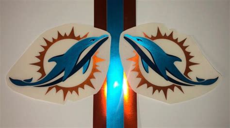 Miami Dolphins Full Size Football Helmet Decals - Chrome | eBay