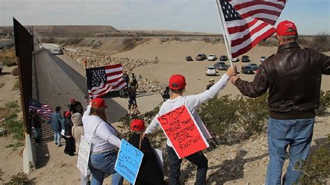 Border-security advocates form 'human wall' along US-Mexico border ...