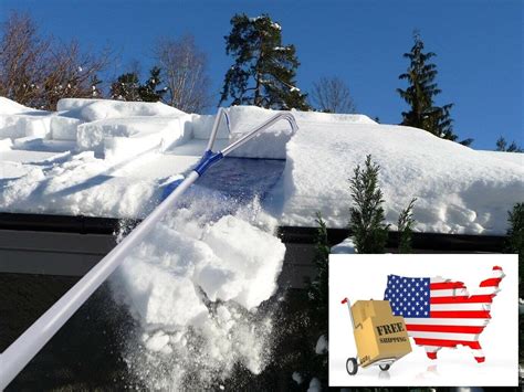 20 ft Lightweight Roof Rake Snow Removal Tool | eBay