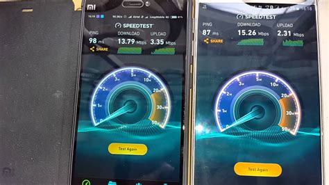 Reliance JIO 4G LTE speed test on 2 phones connected to same tower and ...