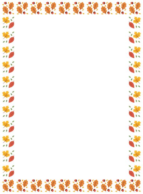 Thanksgiving Borders - 15 Free PDF Printables | Printablee