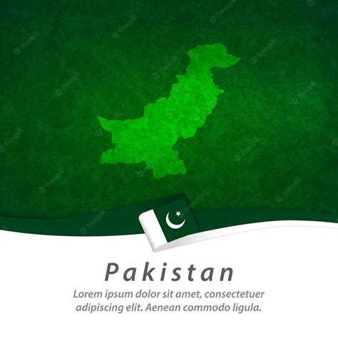 Premium Vector | Pakistan flag with central map