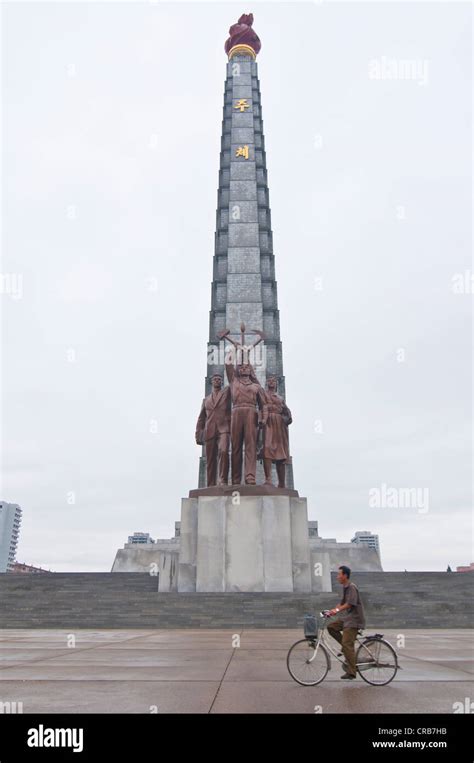 Juche Tower, Pyongyang, North Korea, Asia Stock Photo - Alamy