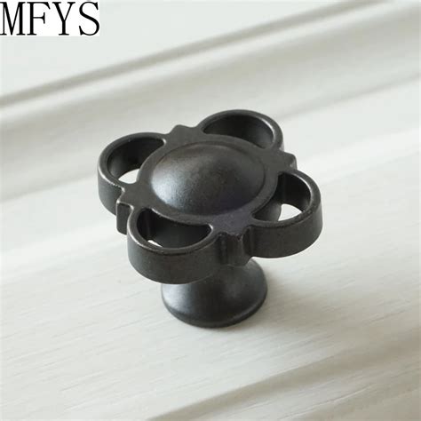 Unique Drawer Knobs Decorative Dresser Knobs Antique Iron Black Kitchen Cupboard Knobs Cabinet ...