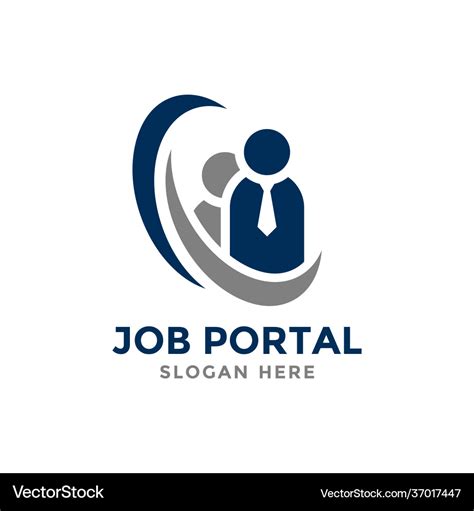 Job portal logo design template concept Royalty Free Vector