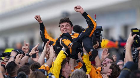 Lando Norris claims first win of F1 career, storming to victory at Miami Grand Prix in front of ...