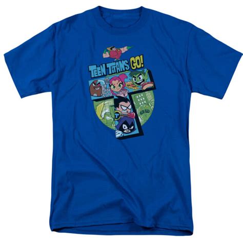 Teen Titans Go! T T Shirt Mens Licensed Cartoon Merchandise Royal | eBay