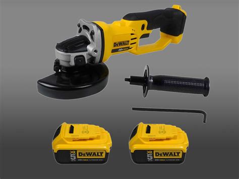 Dewalt DCG412 20V 4-1/2", 5" Grinder w/ 2 Grinder DCB205 20V 5.0AH ...