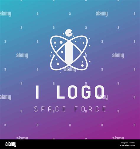 i initial space force logo design galaxy rocket vector in gradient ...