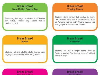 Brain break activities | Teaching Resources