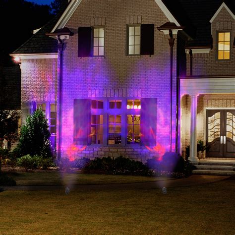 Outdoor Lighting Gemmy Fire and Ice Lightshow Projection Purple Orange Spotlight Gemmy Products ...