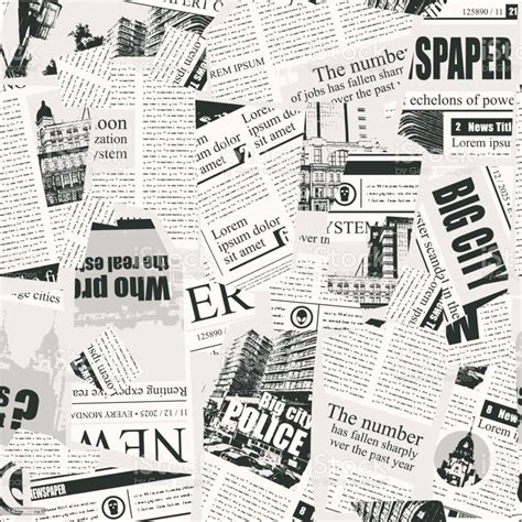 Seamless Pattern With A Collage Of Newspaper Or Magazine Clippings Stock Illustration - Download ...