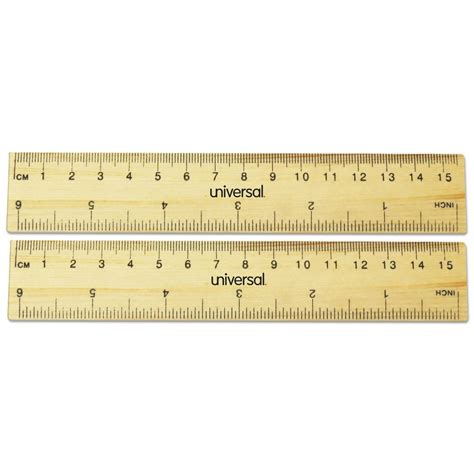 Universal Flat Wood Ruler Standard/Metric 6" 59024 - Walmart.com ...