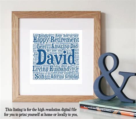 Personalised RETIREMENT GIFT Word Art Framed Print | Etsy | Personalized retirement gifts ...