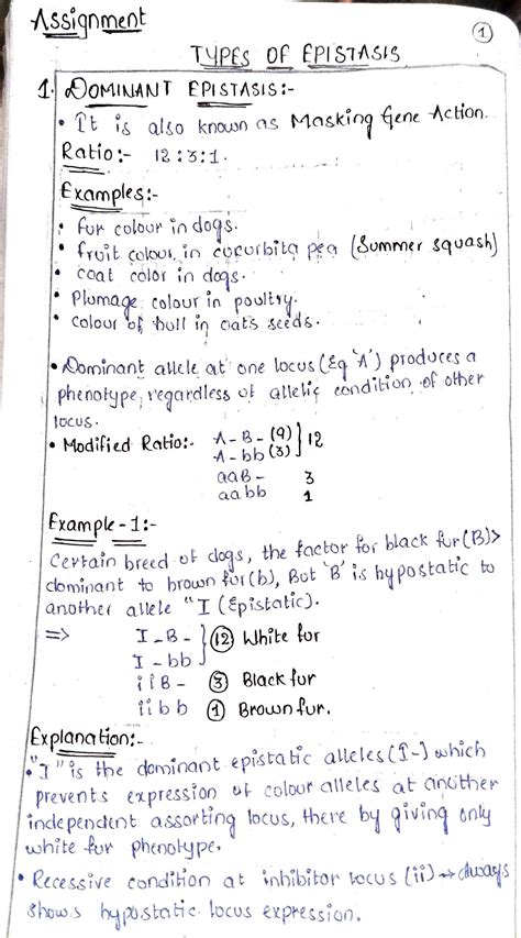 SOLUTION: Types of epistasis - Studypool