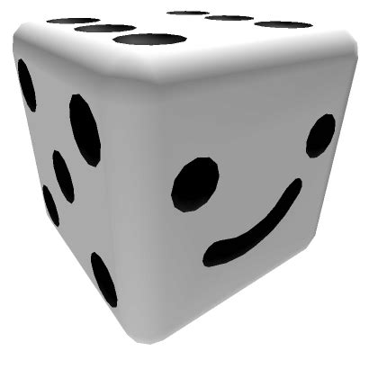 Dice Face Head in White | Roblox Item - Rolimon's