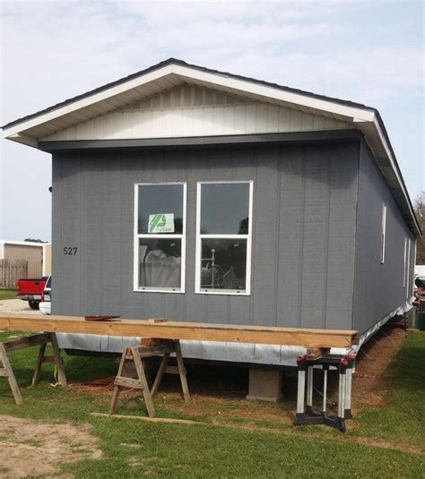 1979 single wide transformation - painted ext grey #homerenovationideas | Mobile home exteriors ...