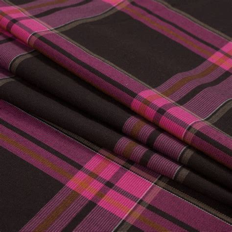 Pink and Brown Plaid Wool Twill-318931-11 | Wool plaid, Brown plaid ...