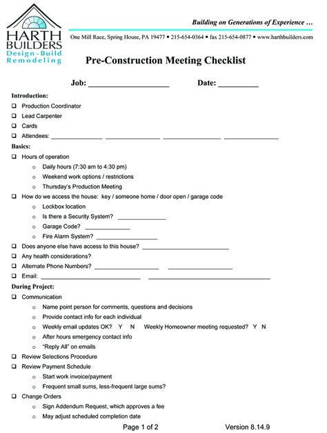 How to Create and Use Pre-construction Meeting Checklists | Qualified ...