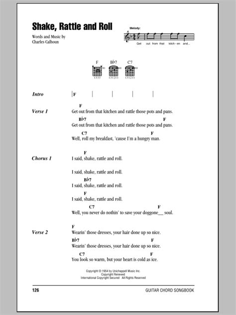 Shake, Rattle And Roll by Bill Haley - Guitar Chords/Lyrics - Guitar ...