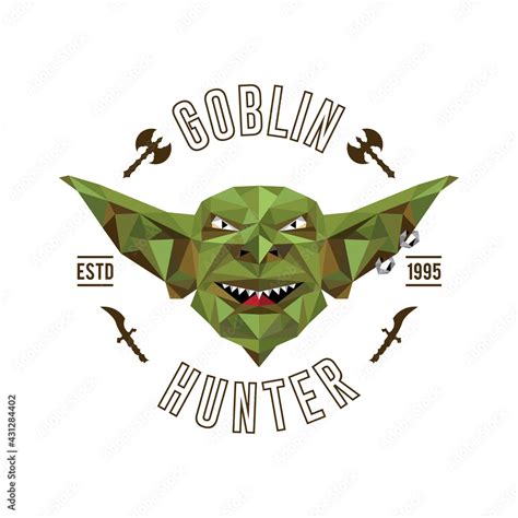 Goblin logo in low poly style, perfect for gaming logo Stock Vector ...