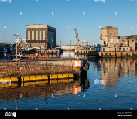 3 November 2022. Peterhead, Aberdeenshire, Scotland. This is an area within Peterhead Harbour ...