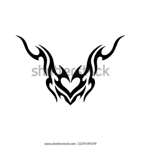 Flaming Heart Love Symbol Logo On Stock Vector (Royalty Free ...