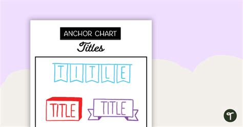 Anchor Chart Design Posters | Teach Starter