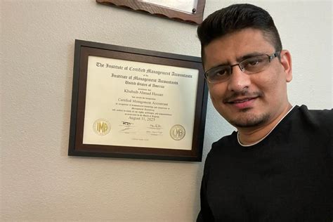 How CMA Certification Set Khubaib Hassan Up for Long-term Success - Your Part-Time Controller, LLC