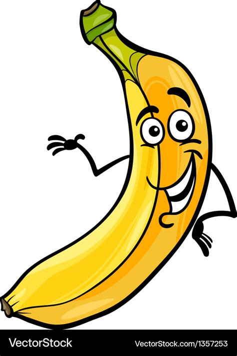 Funny banana fruit cartoon Royalty Free Vector Image