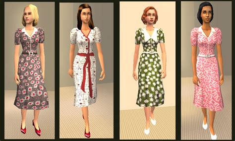 Mod The Sims - Vintage dresses for adults and young adults