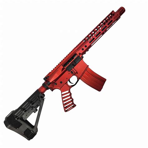 Dirty Devil: AR-15 5.56 Pistol with SBA4 Brace in Anodized Red | Veriforce Tactical