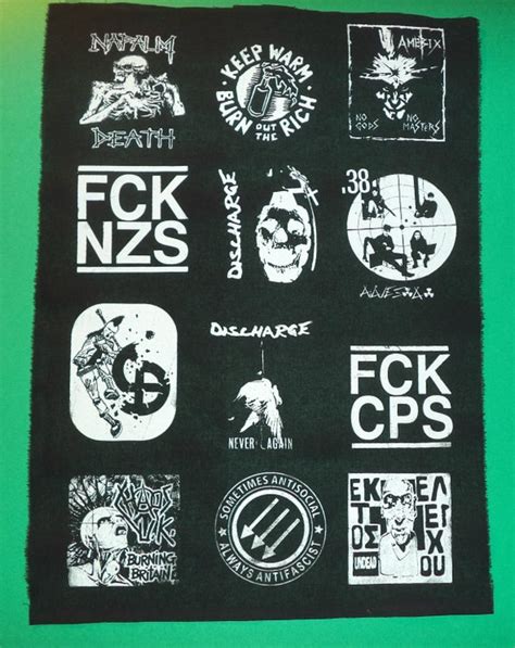 Punk Patches-punk Bands-punk Accessories-antifa | Etsy