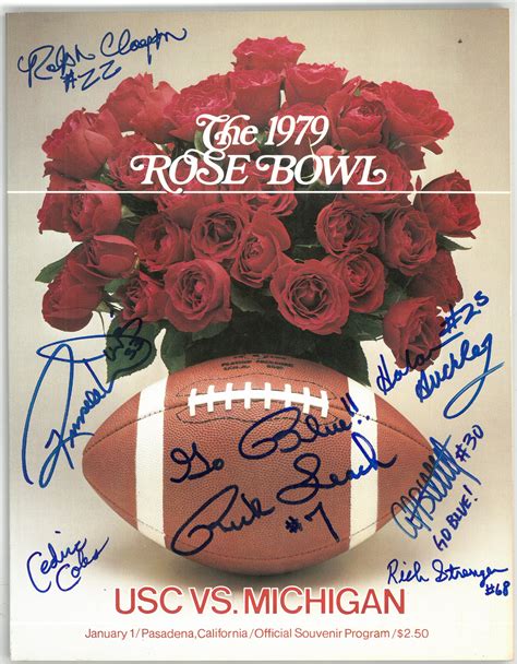 Lot Detail - 1979 Rose Bowl Program Signed by 7 Michigan Players