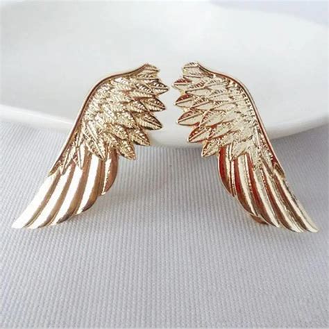 1 Pair Of Brooch Pins Women Punk Wing Scarf Lapel Collar Xmas Gift ...