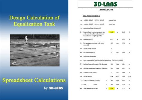 Design calculation of equalization tank: 3D LABS