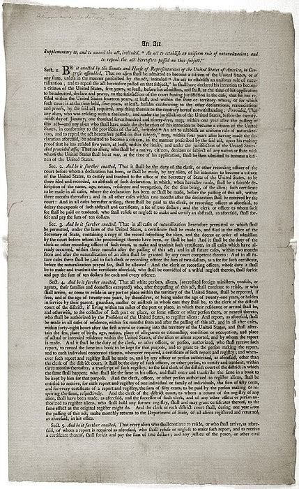 Alien And Sedition Acts Of 1798 by Everett