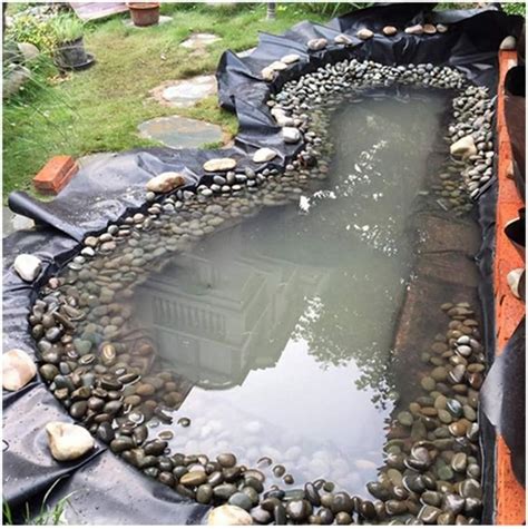 Pond Liner Heavy Duty Fish Pond Preformed Liners Swimming Pool Membrane Home Pond River Slope ...