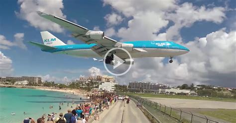 An Incredible 4K Compilation of Planes Taking Off and Landing Above Maho Beach, St Maarten ...