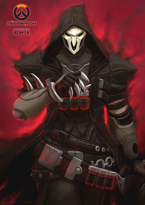 Back in Black by TOYDREAMER | Overwatch reaper, Overwatch fan art, Back to black