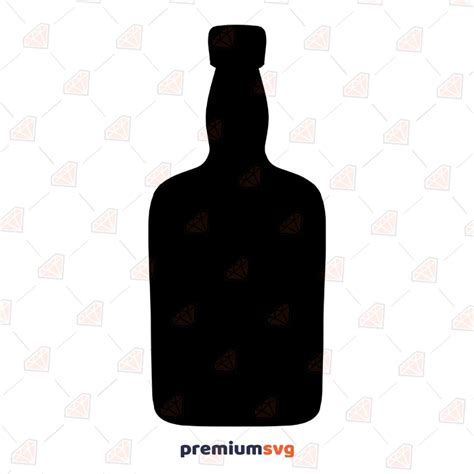 Whiskey Bottle Silhouette SVG Cut Files, Whiskey Bottle Vector Files ...