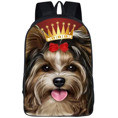 Yorkie Designer Backpacks For Dog Lovers | College Students (2 colors) - Back To Sch… | Laptop ...