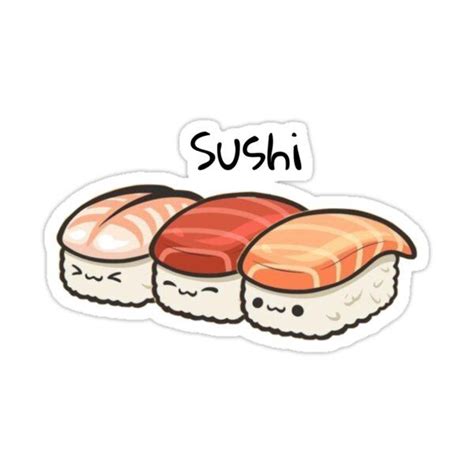 "Cute sushi" Sticker for Sale by animalcrossingX in 2023 | Cute stickers, Sushi drawing ...