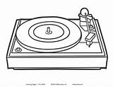 Record Coloring Page sketch template