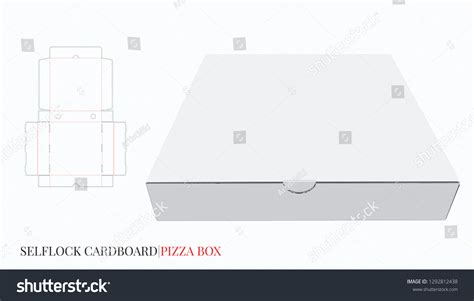 Pizza Box Template Vector Die Cut Stock Vector (Royalty Free) 1292812438 | Shutterstock