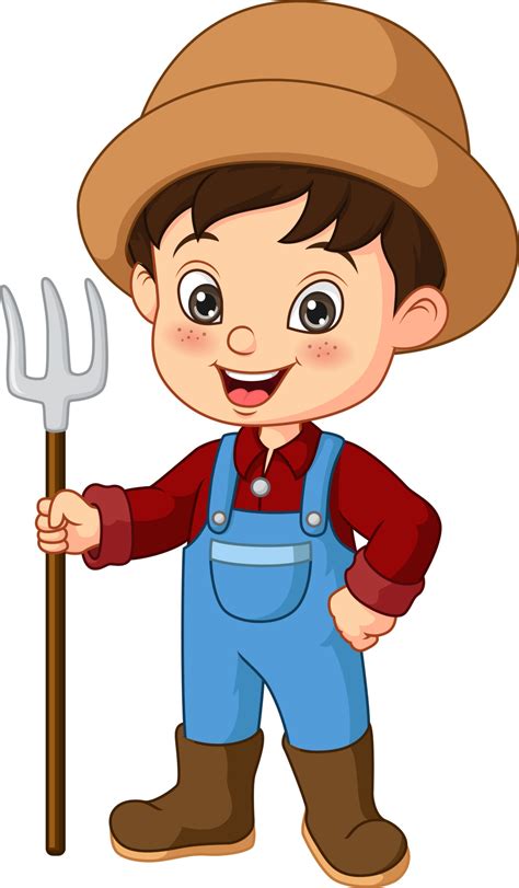 Farmer Cartoon Vector Art, Icons, and Graphics for Free Download