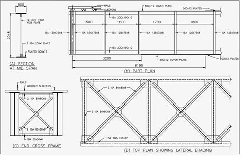 Design a deck type plate girder railway bridge for single tract - Online Civil